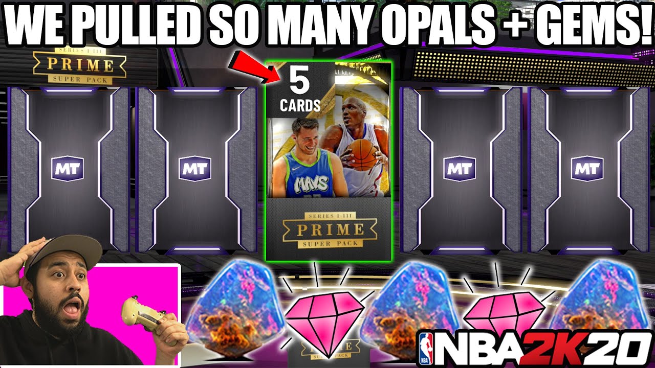 WE PULLED SO MANY GALAXY OPALS AND GEMS WITH THE NEW SUPER PACKS IN NBA 2K20 MYTEAM PACK OPENING