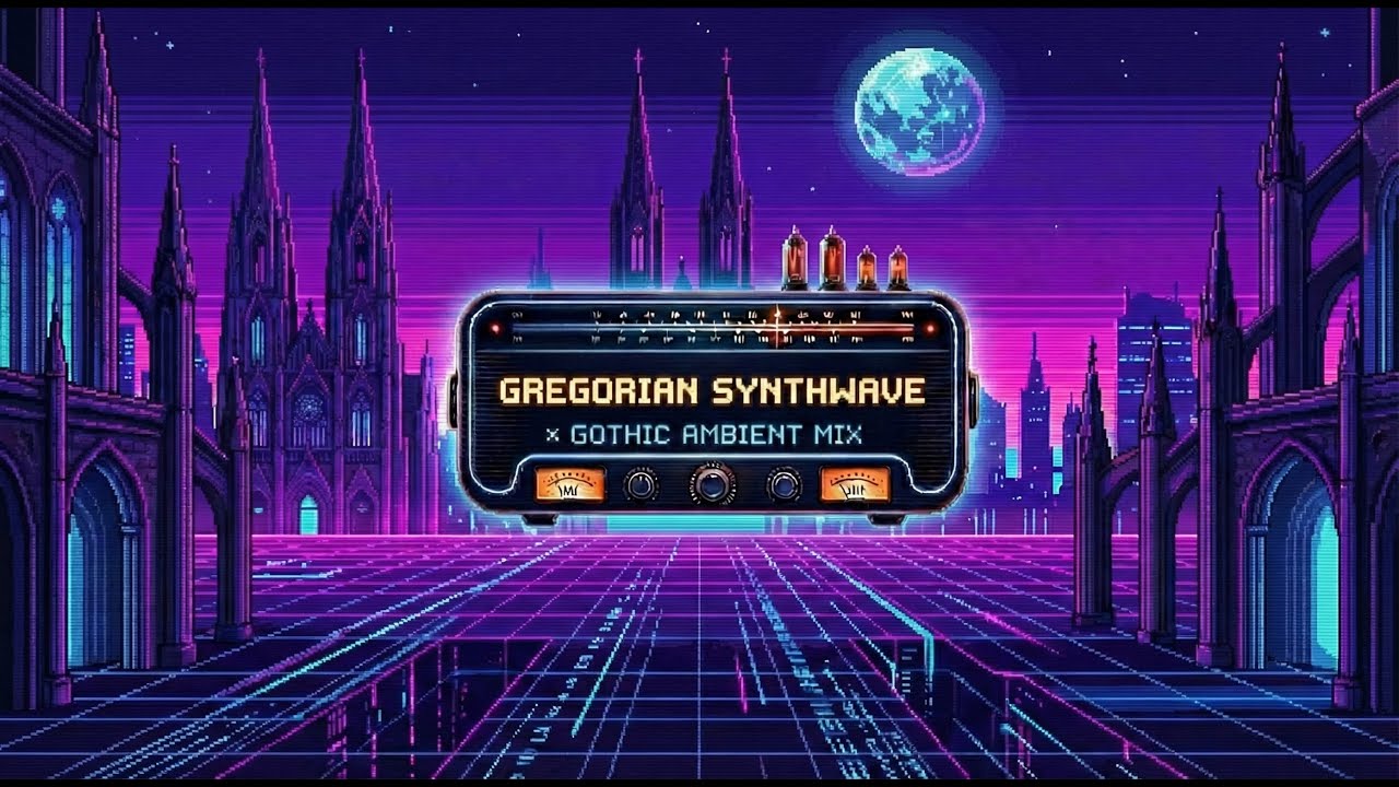 Gregorian Synthwave 🌌 Sacred Focus & Flow • Cathedral Electronic Instrumental Mix