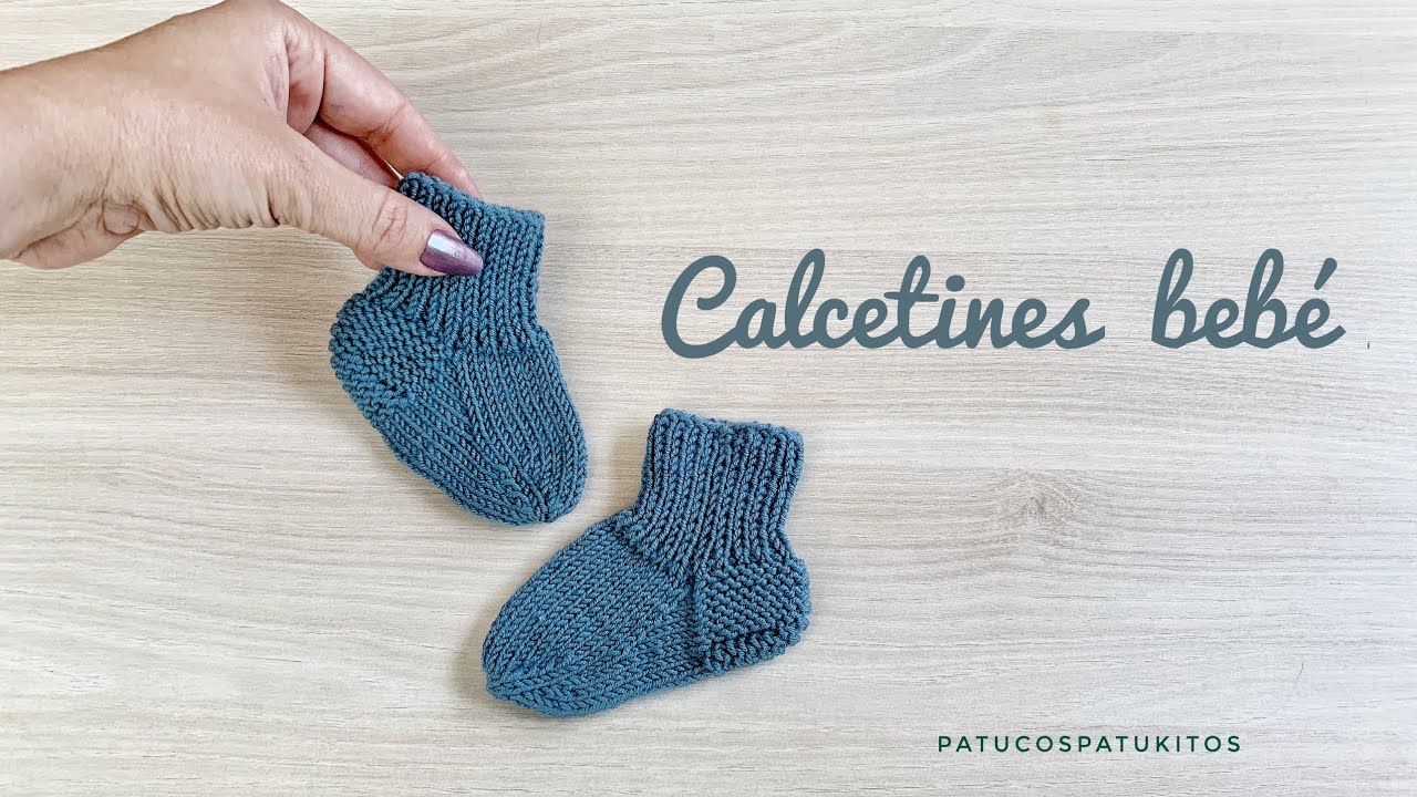 Tejemos calcetines para bebé. Calcetines agujujas circulares para bebe