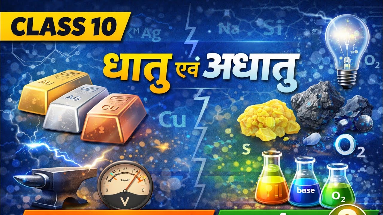धातु एवं अधातु | class 10 science metals and nonmetals in hindi | class 10 science Hindi medium 