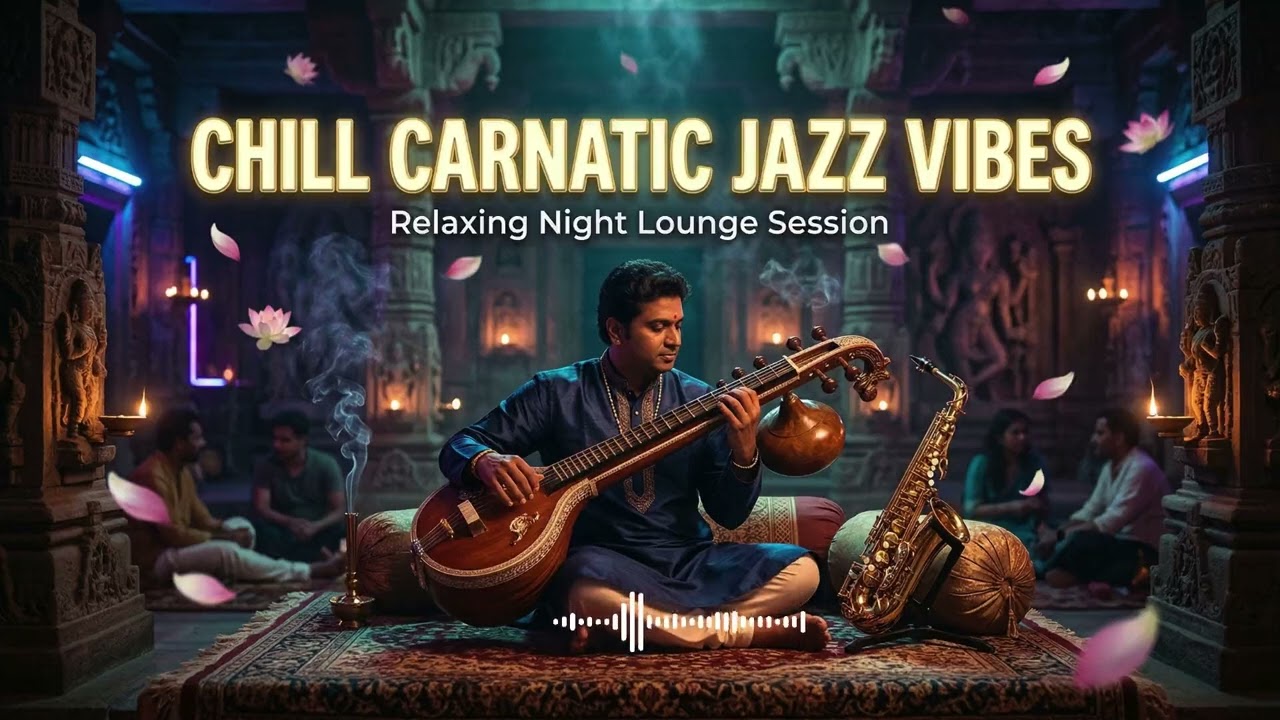 Carnatic Jazz Chill Instrumental 🎷 |  Relaxing South Indian Jazz for Study & Meditation! #2