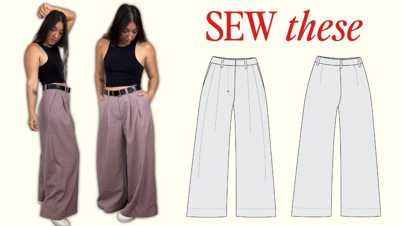 How to Sew Wide Leg Trousers - Tapioca Trouser Tutorial