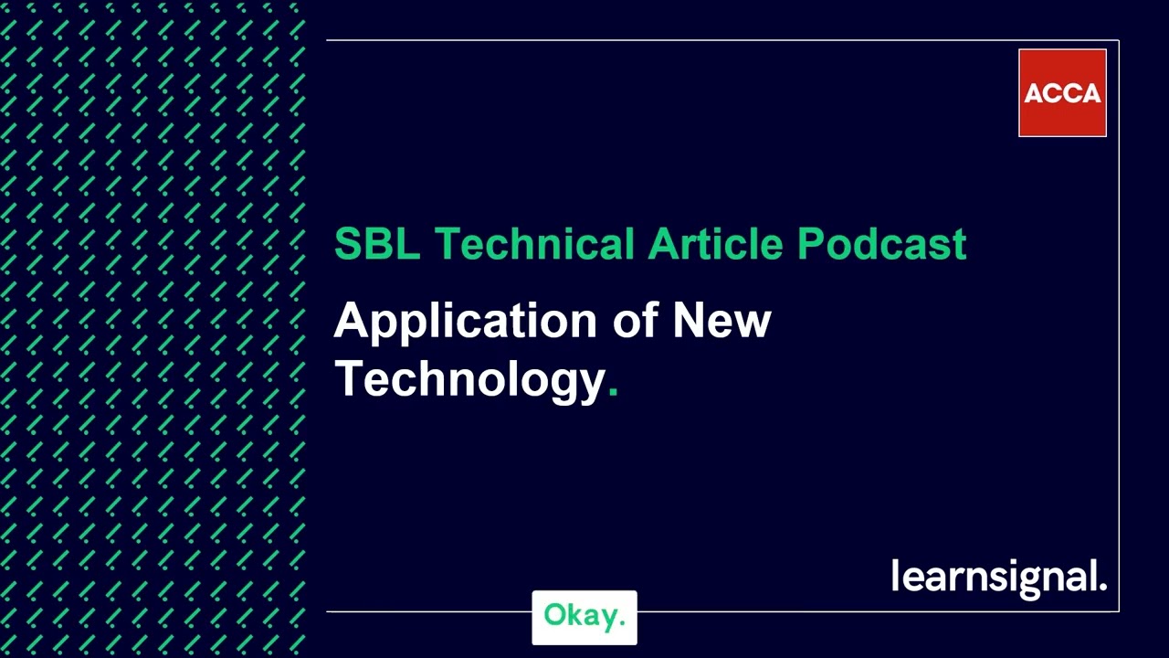 SBL Technical Article Podcast: Applications of new technology