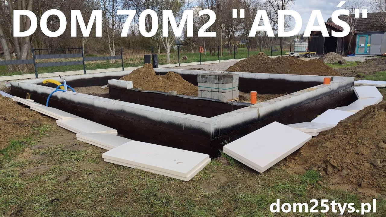 DOM 7X10 ADAŚ | TARN&Oacute;W | STAN 0 | IZOLACJA NATRYSKOWA ŚCIAN FUNDAMENTOWYCH | XPS
