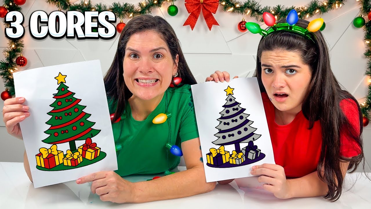 NOSSO NATAL CHEGOU, então COLORIMOS NOSSOS DESENHOS COM 3 CORES! 