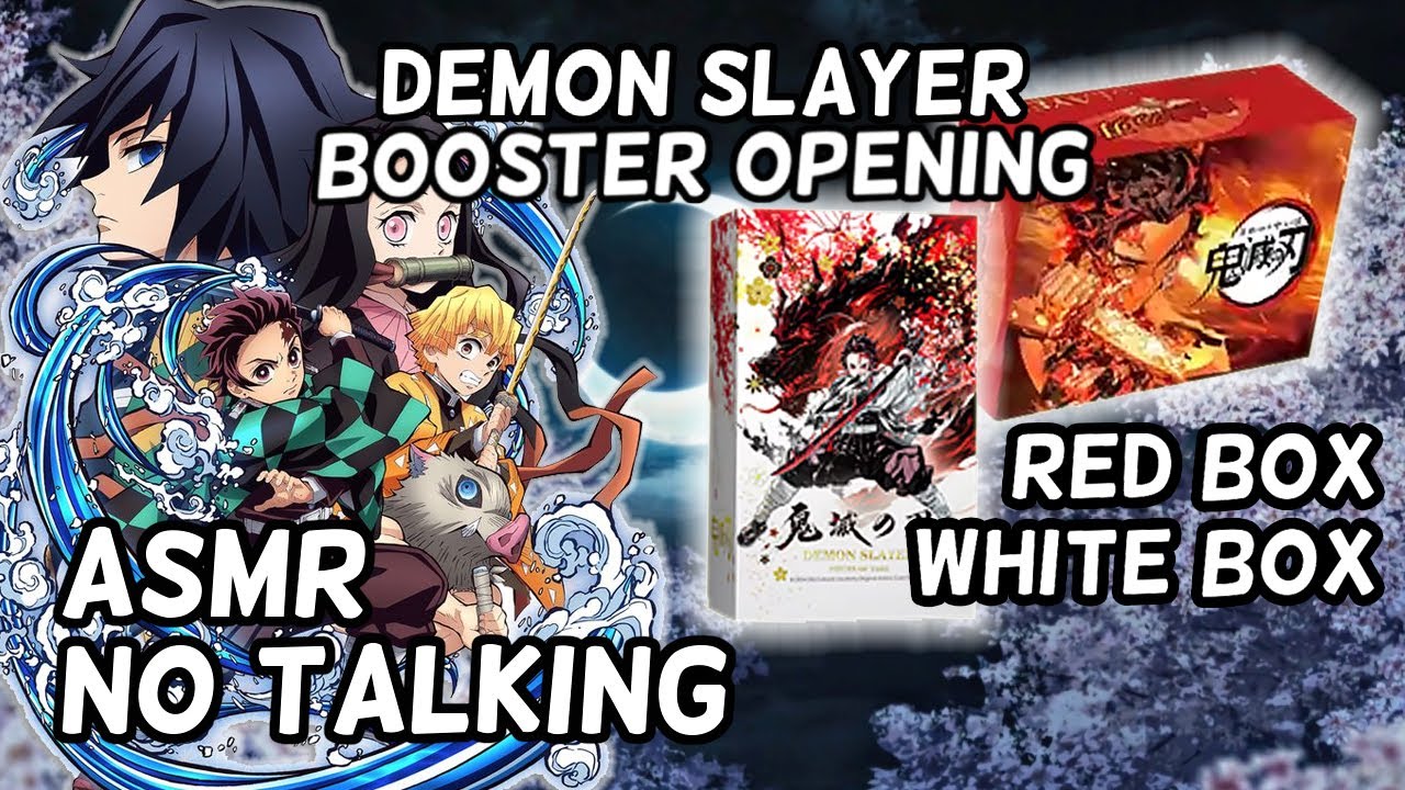 [ASMR] Red Box White Box | Demon Slayer Booster Box Opening (No Talking)