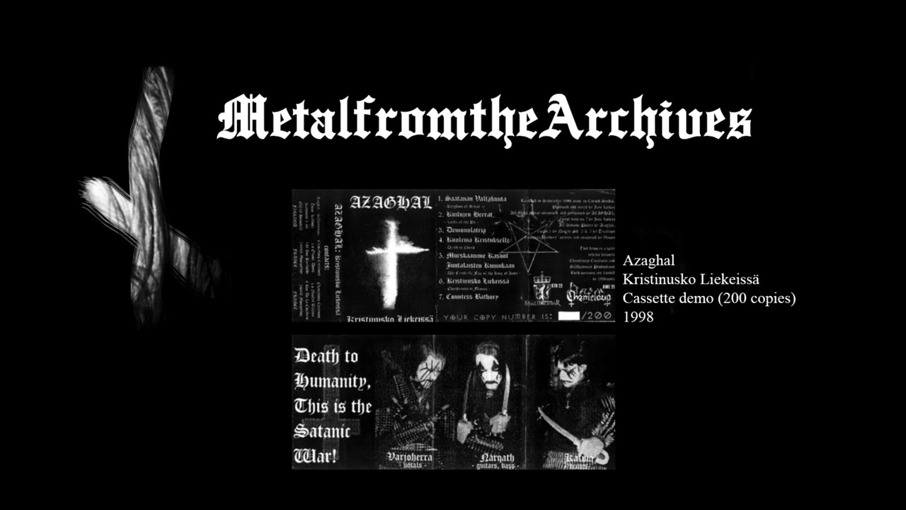 Azaghal ~ Kristinusko Liekeiss&auml; ~ cassette demo ~ 1998 ~ MFTA ~ Black Metal #blackmetal 🇫🇮