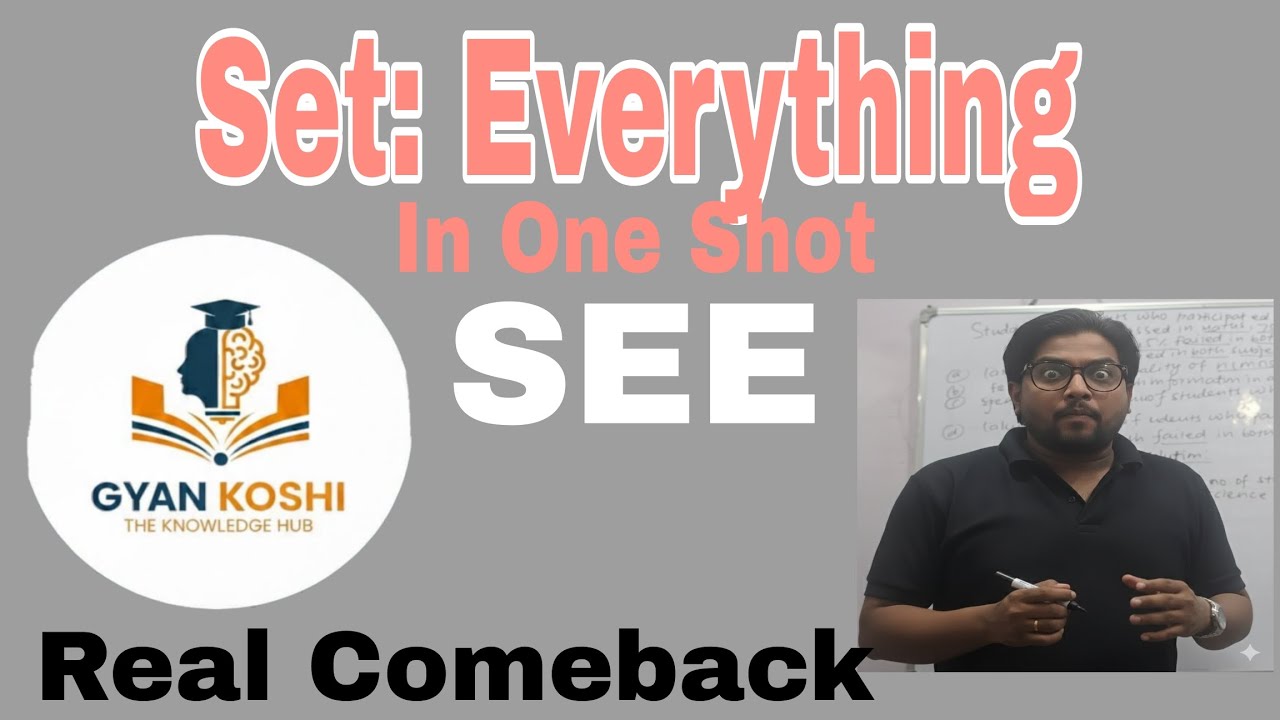 SET ; Concept; Formula; Exercise (1-Shot)