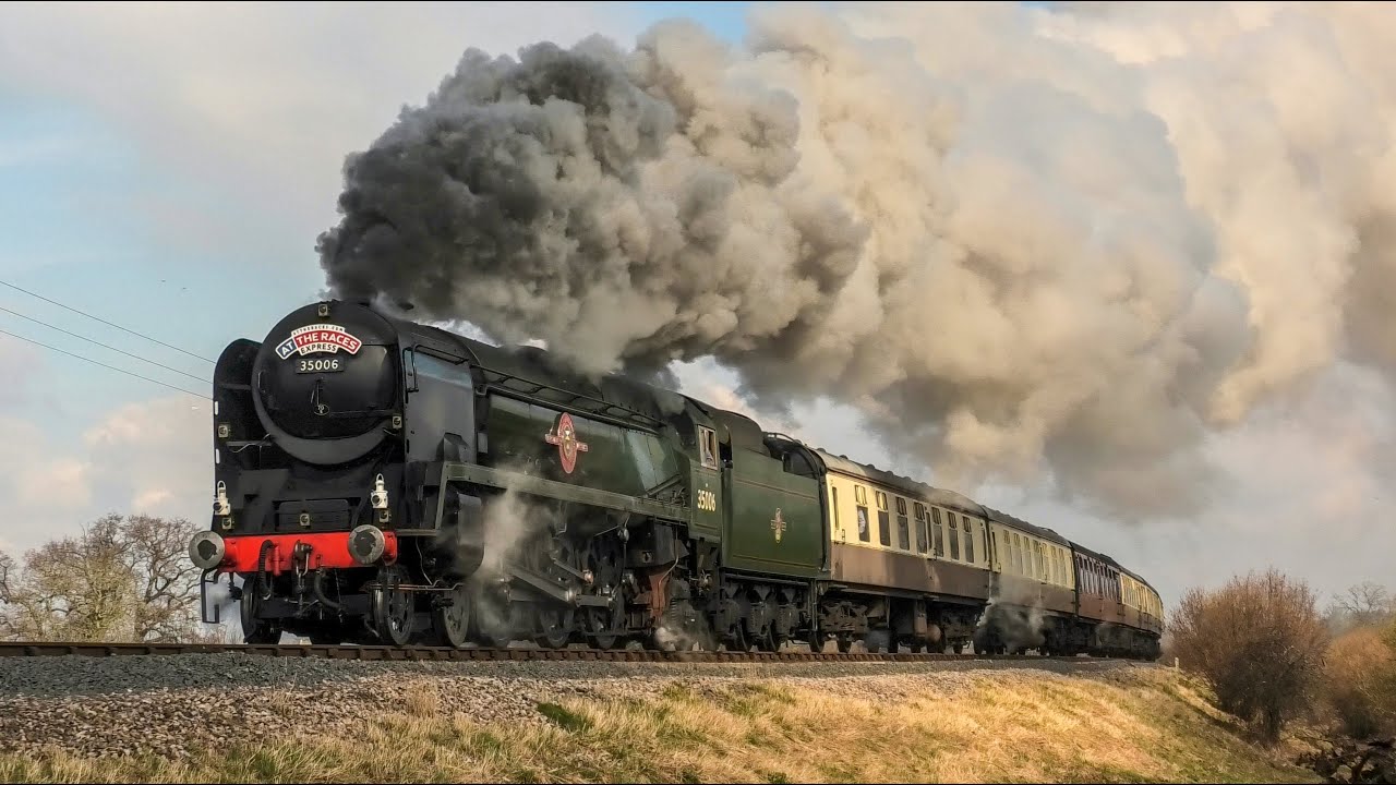35006, 7903, 6880 - Steam Hauled To The Cheltenham Festival !  At The Races Express