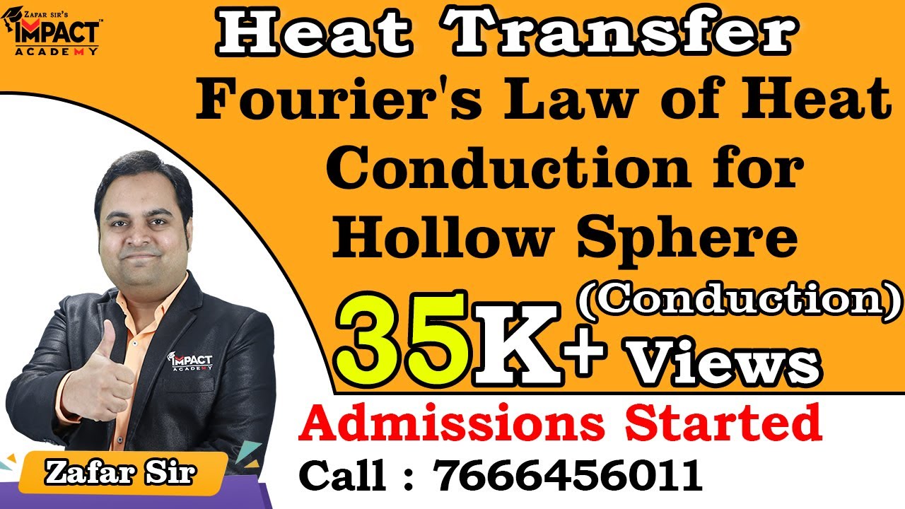 Fourier's Law Of Heat Conduction for Hollow Sphere | Conduction | Heat Transfer #engineering #gate