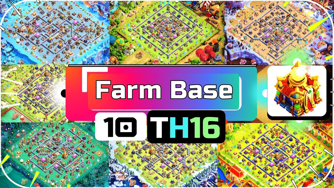 Top 10 TH16 FARMING BASE! Best Town Hall 16 Farm Base Link 2024 - Clash Guide