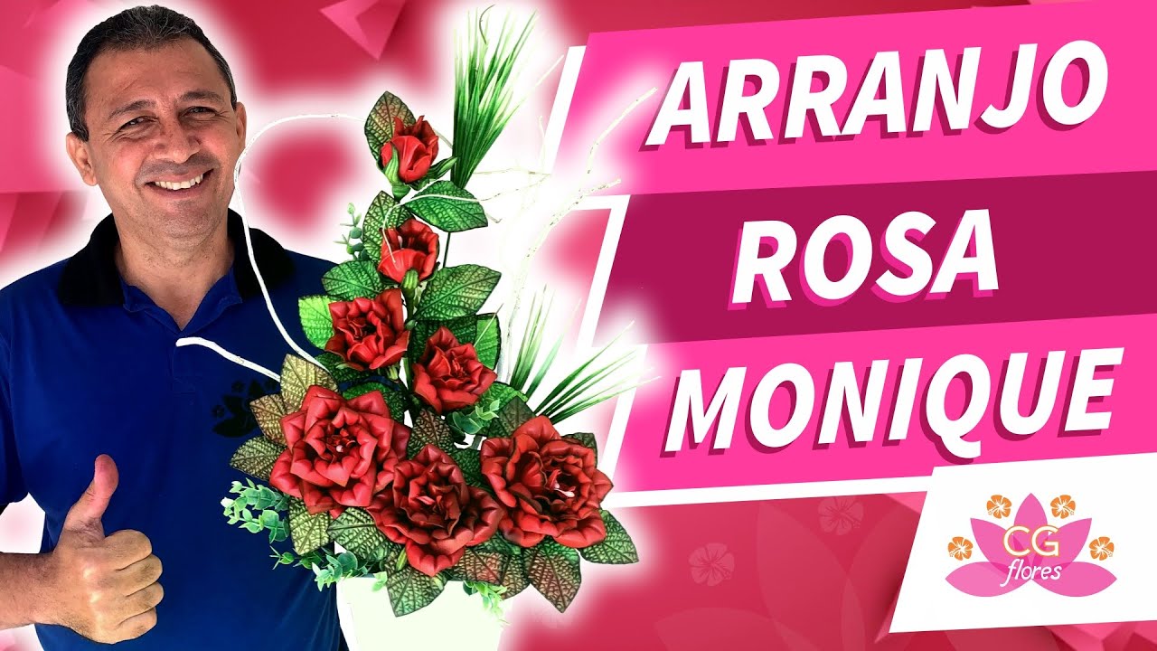 ARRANJO COM A ROSA MONIQUE | PASSO A PASSO