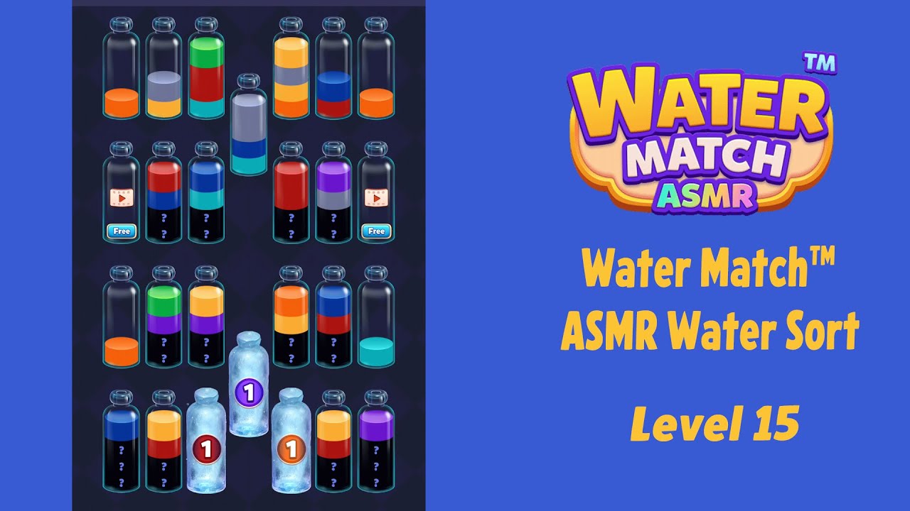 Water Match&trade; - ASMR Water Sort Level 15 Walkthrough | Gameplay Solution