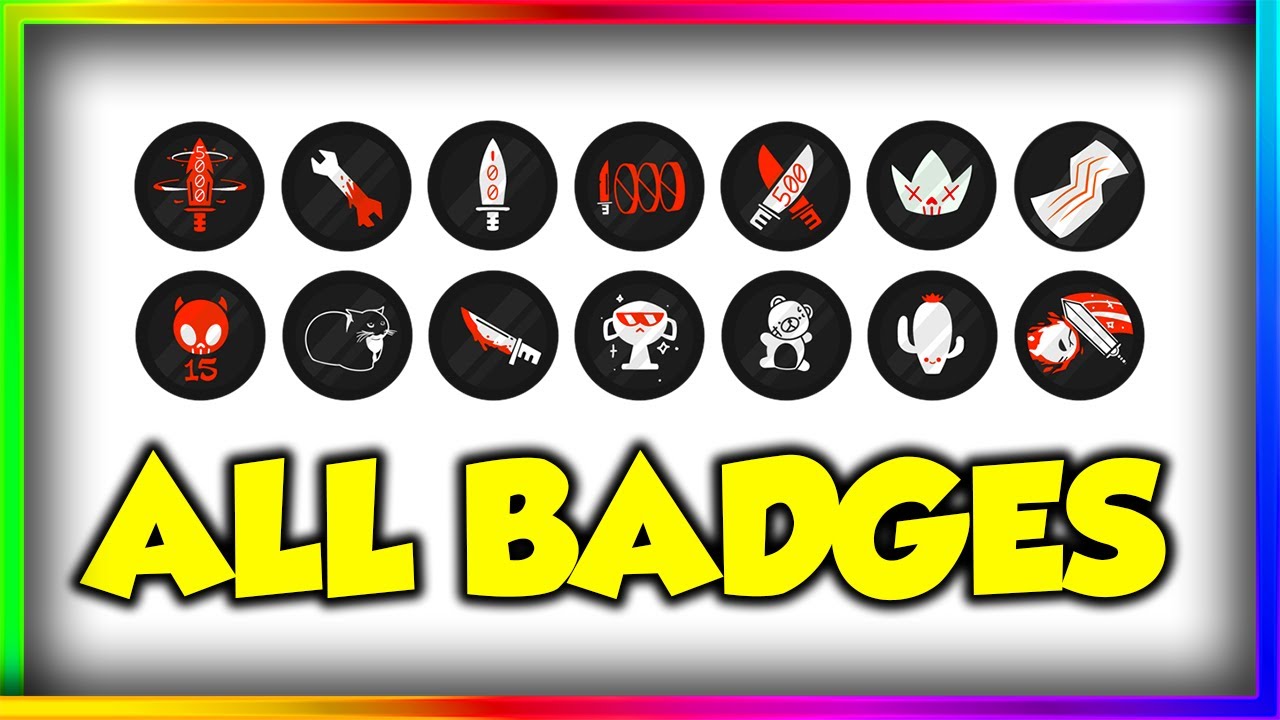 HOW TO GET ALL BADGES(+ showcase) IN KNIFE WARS ROBLOX
