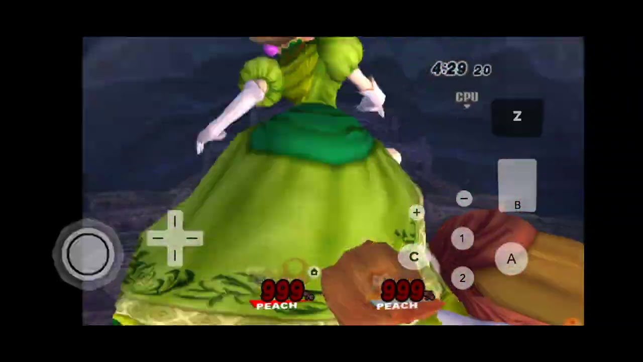 SSBB: Giant Growing Peach vs Giant Growing Peach Round 2
