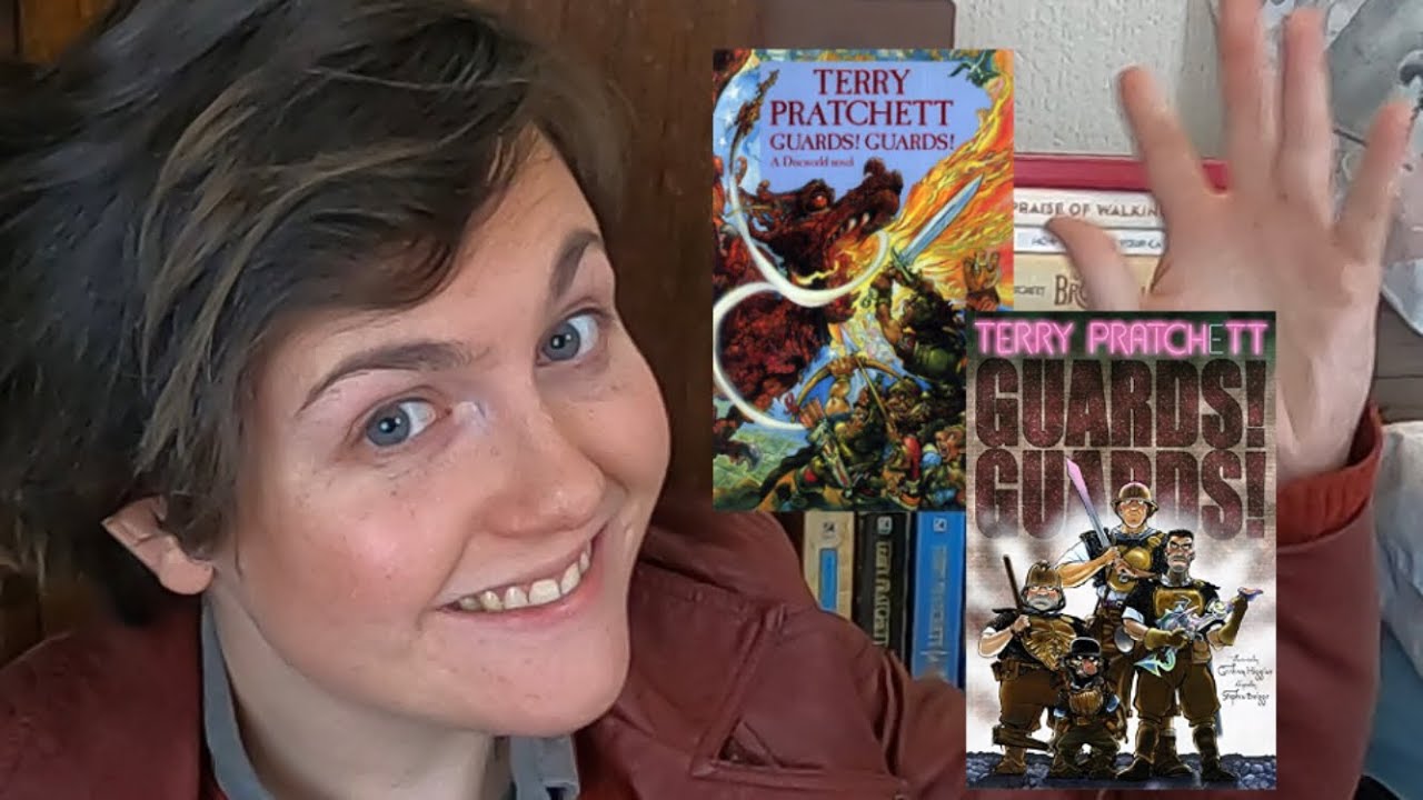 Guards! Guards! Discworld, the watch, dragons and Sam Vimes the author surrogate.
