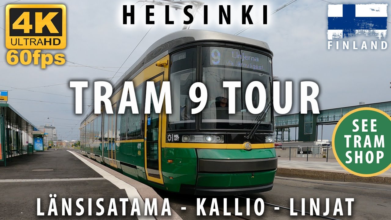 TRAM 9 HELSINKI 🇫🇮 Midsummer Eve 2021 Tour in the Capital of Finland - 4k Virtual Tour