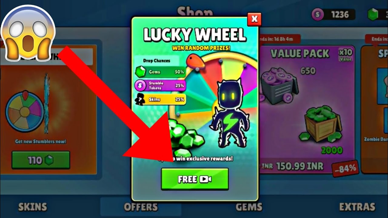 NEW LUCKY WHEEL 😱 SPECIAL WHEEL STUMBLE GUYS LUCKY SPIN #stumbleguys