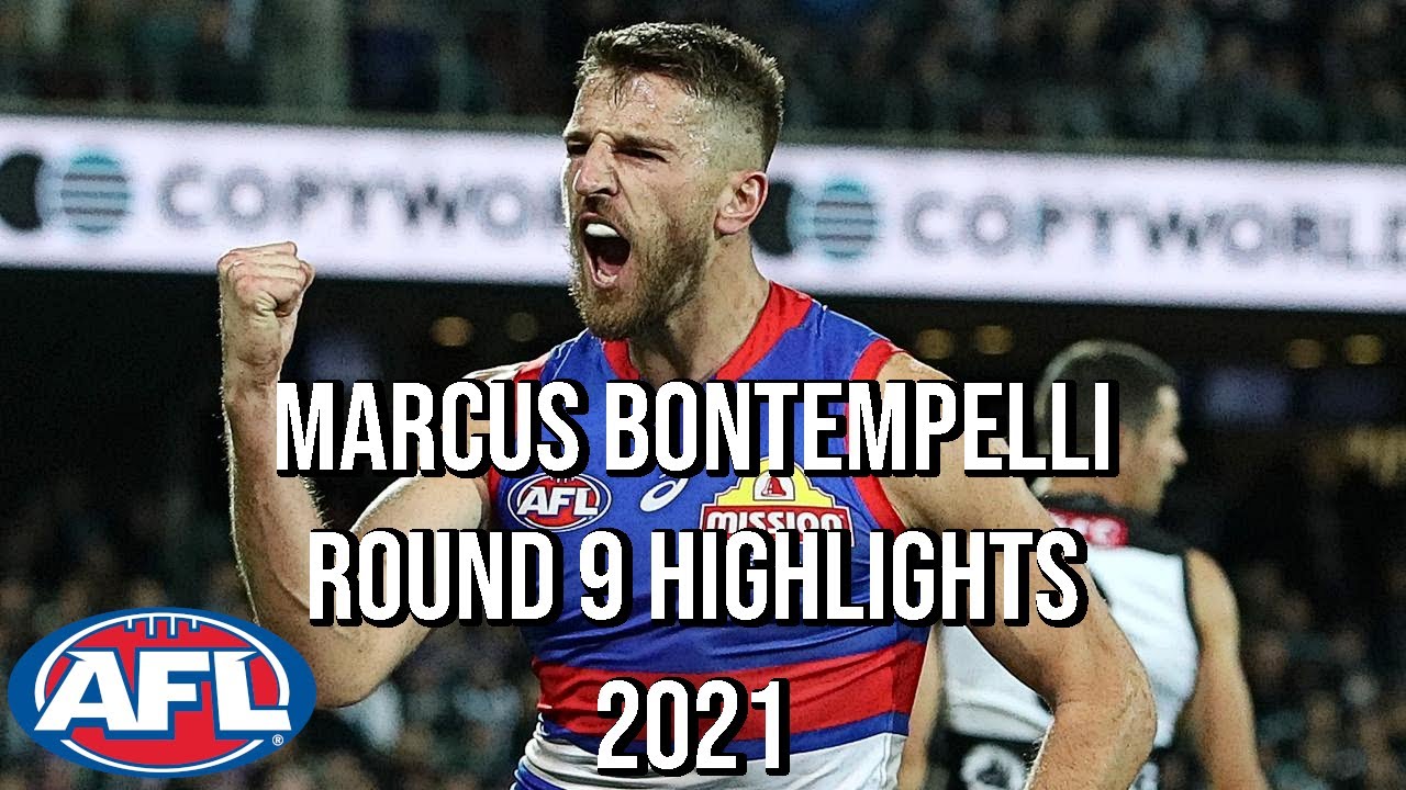 Marcus Bontempelli AFL Round 9 Highlights (2 Goals, 26 Disposals)