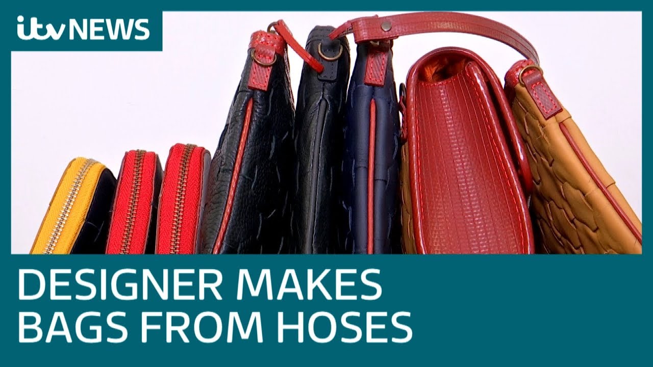 Designer Kresse Wesling turns old London Fire Brigade hoses into posh handbags | ITV News