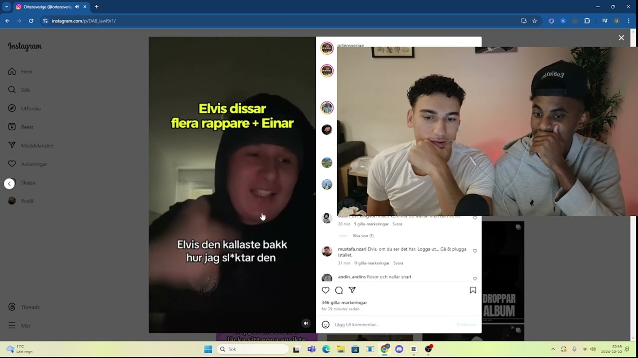 REAGERAR PÅ ELVIS DISSTRACK MOT EINAR