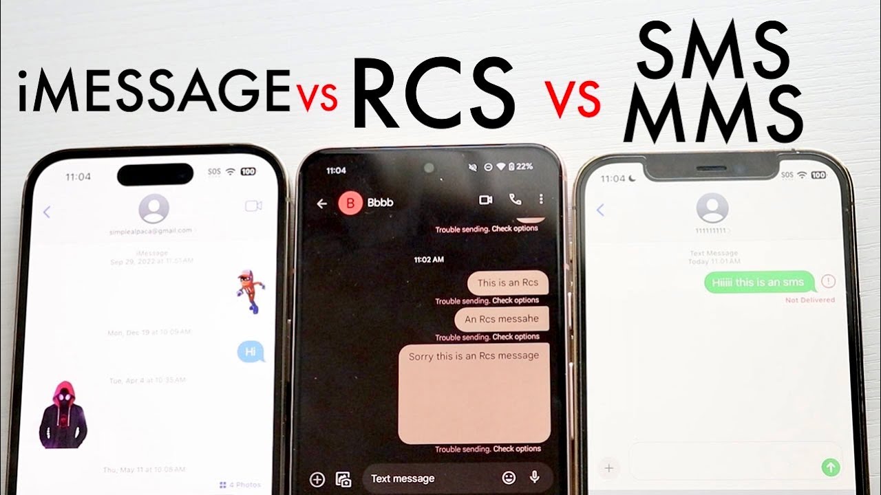 iMessage Vs RCS Vs SMS/MMS Messages! (Comparison) (Review)