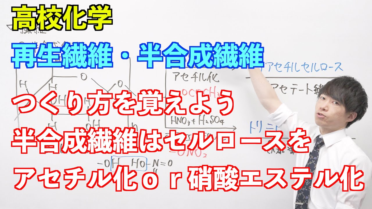 【高校化学】合成高分子② 〜再生繊維・半合成繊維〜