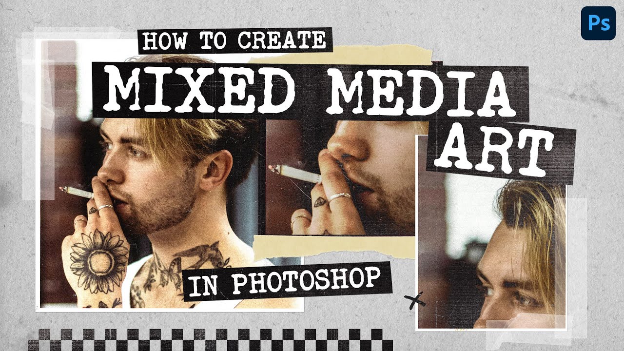 Easily Create Mixed Media Art in Photoshop | Photoshop Tutorial