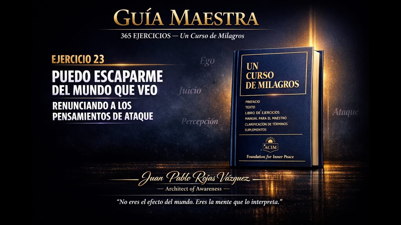 🕊️ EJERCICIO 23 — “Puedo escaparme del mundo que veo renunciando a los pensamientos de ataque.”