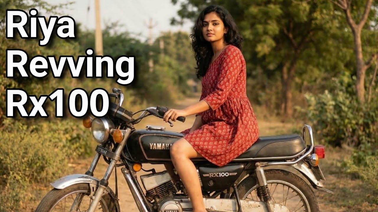 Queen Riya Revving the Legendary RX100 👑