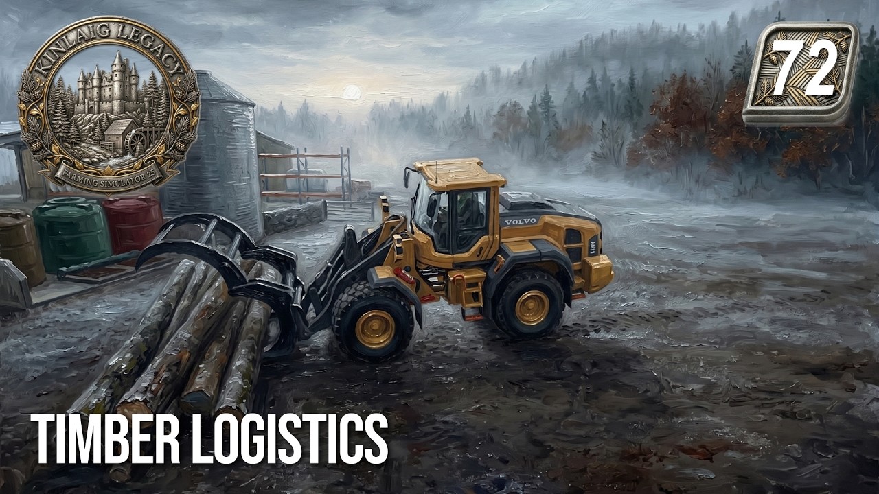 VOLVO Electric Wheel Loader! ⚡ Stacking Logs & Forestry Logistics | FS25 Kinlaig Ep. 72