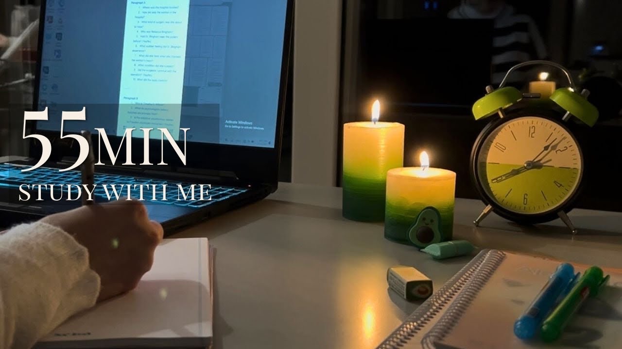 55 Min Silent Study With Me – No Music Focus Session