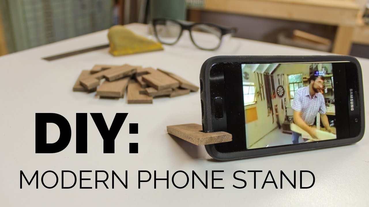 Modern Cell Phone Stand - DIY Easy Beginner Woodworking