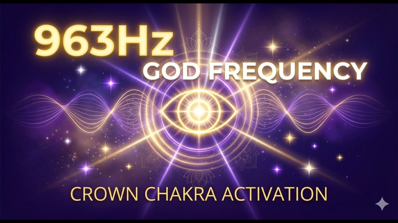 60 Min 963Hz God Frequency Meditation | Crown Chakra Activation & Pineal Gland