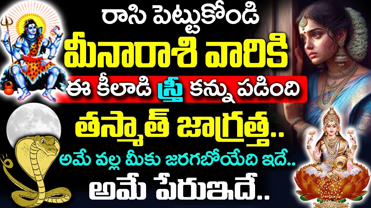మీన రాశి వారి మీద ఒక కిలాడి స్త్రీ కన్ను పడింది| MeenaRashi January 2026 Telugu|#meenarashi2026