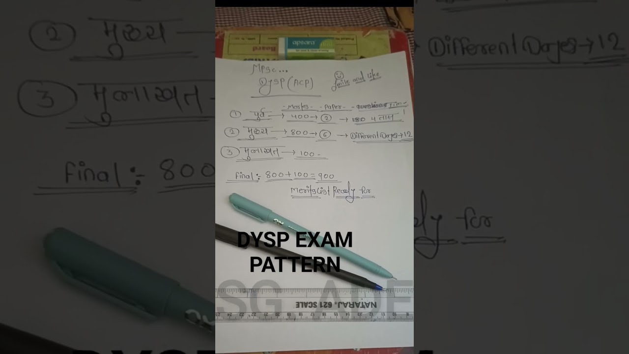 dysp exam pattern for MPSC