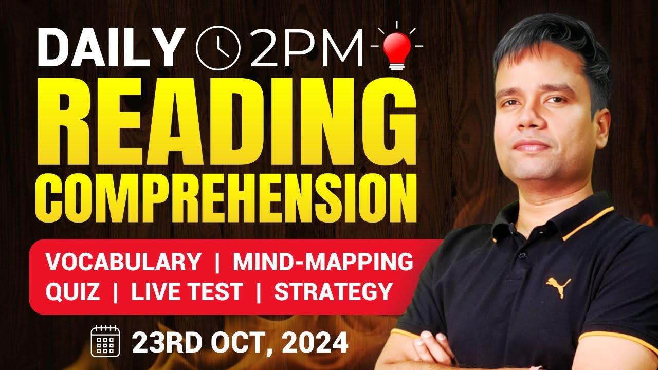 Daily Reading Comprehension Drill | 23 Oct | Mind Mapping & Vocab with Vipin Sir | Live Test #ibps