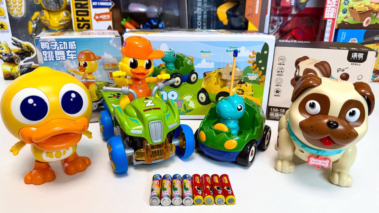 Unboxing Electric Stunt Duck, Remote Control Dinosaur Car, Electric Dog, Dancing Duck