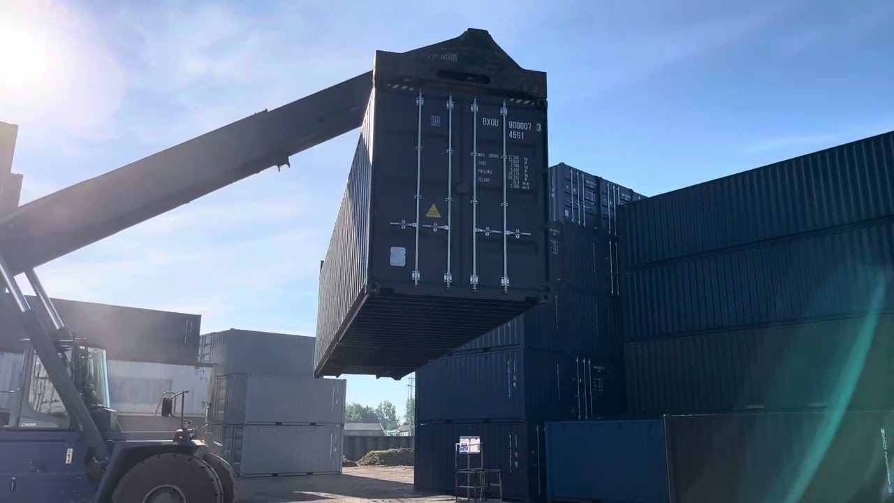 40 Fuß Seecontainer High Cube innen + außen / Hamburger Container Depot