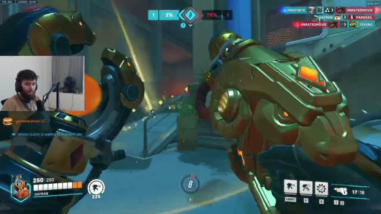 Dafran TORBJORN COMPETITIVE Gameplay! [ OVERWATCH VOD Replays ]