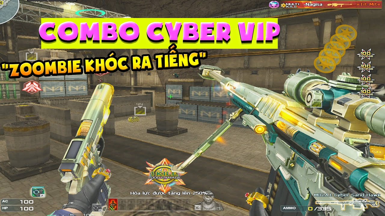 ► Bình luận Đột Kích - Combo Cyber Vip tỉa Zombie - Chơi game vừa khóc vừa cười - Tú Lê