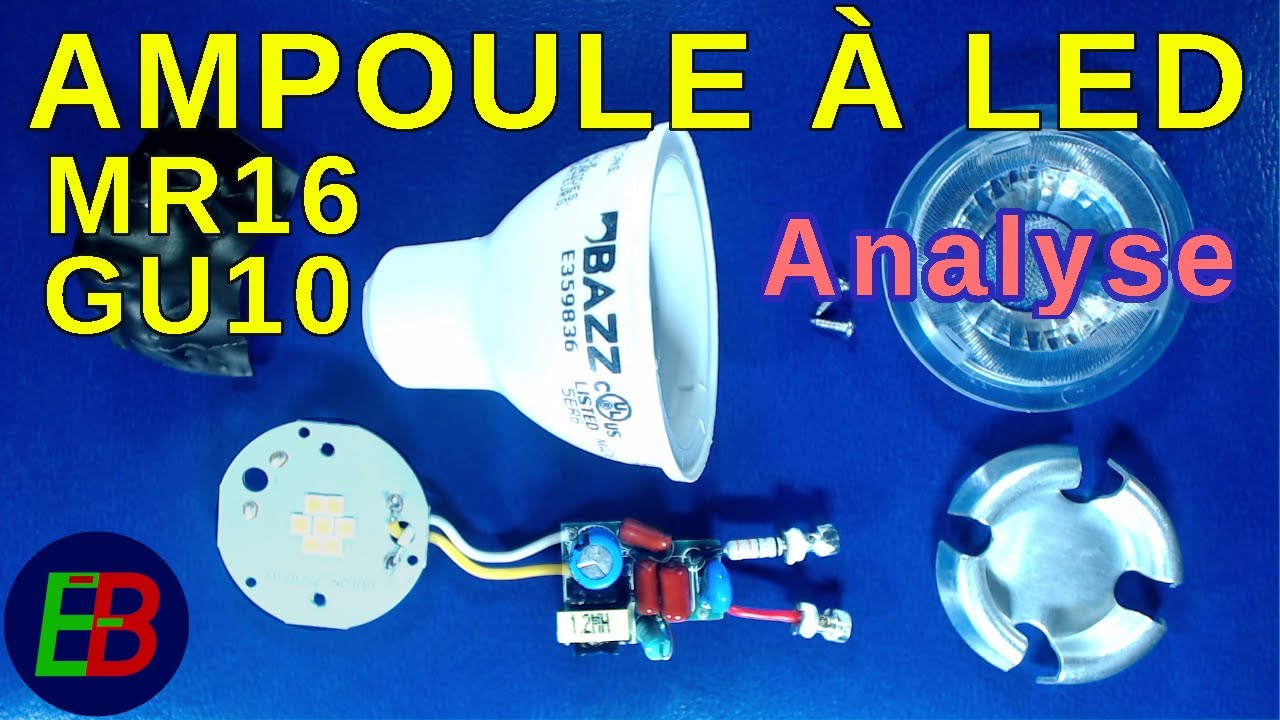 EB_#519 Analyse - Ampoule de secteur à LED, type MR16 à base GU10, intermittente