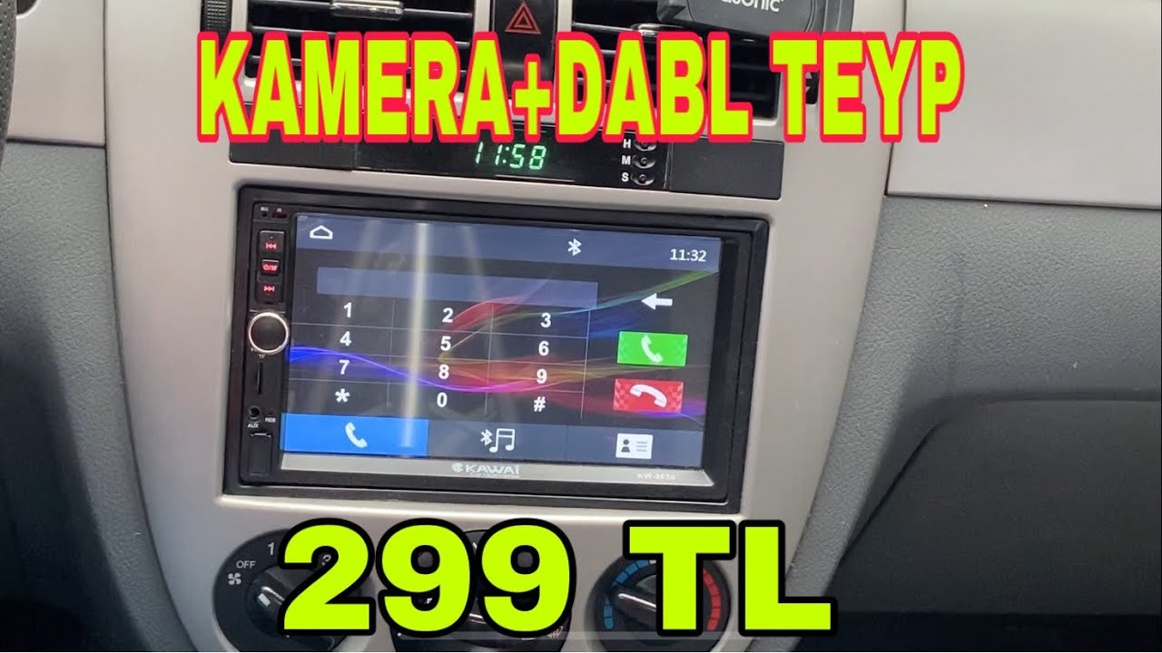 299 LİRALIK GERİ GÖRÜŞ KAMERALI DABL TEYP TANITIM ( KAWAİ 3030 )