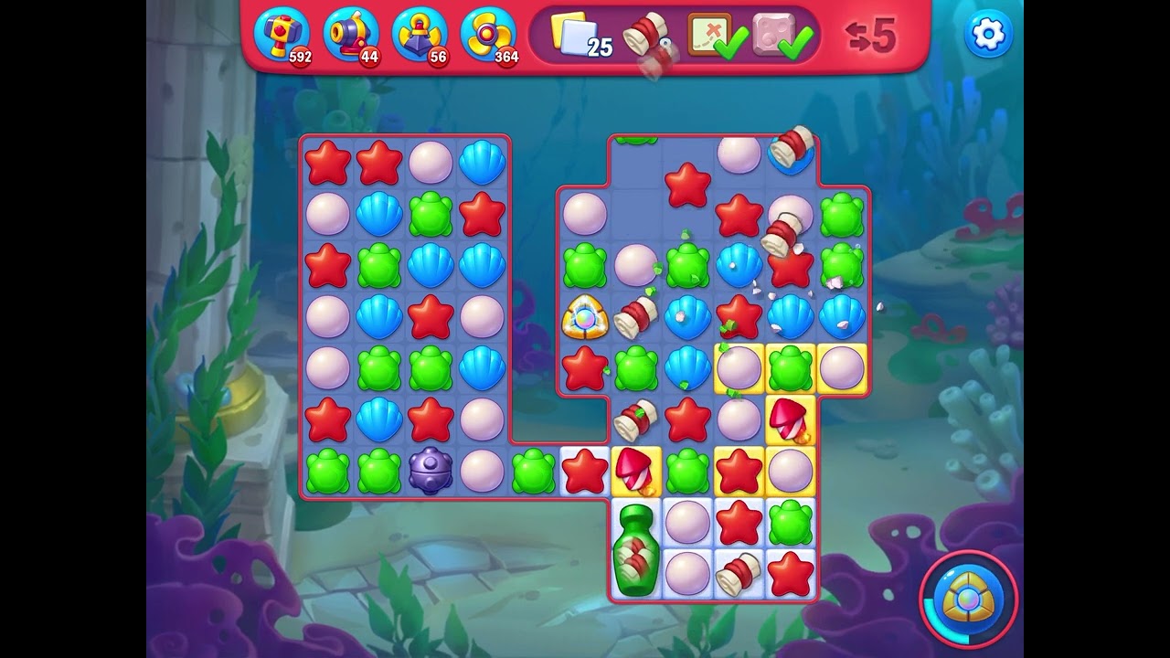 Fishdom Hard level 8495 no boosters フィッシュダム ハード