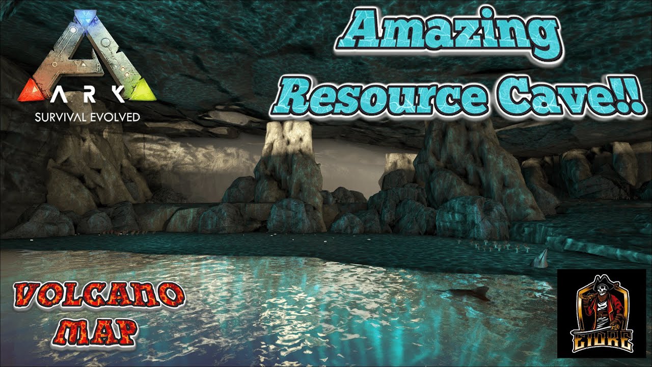 Don't Miss This Amazing Hidden Underwater Resource Cave! | Ark: Volcano Map Guide