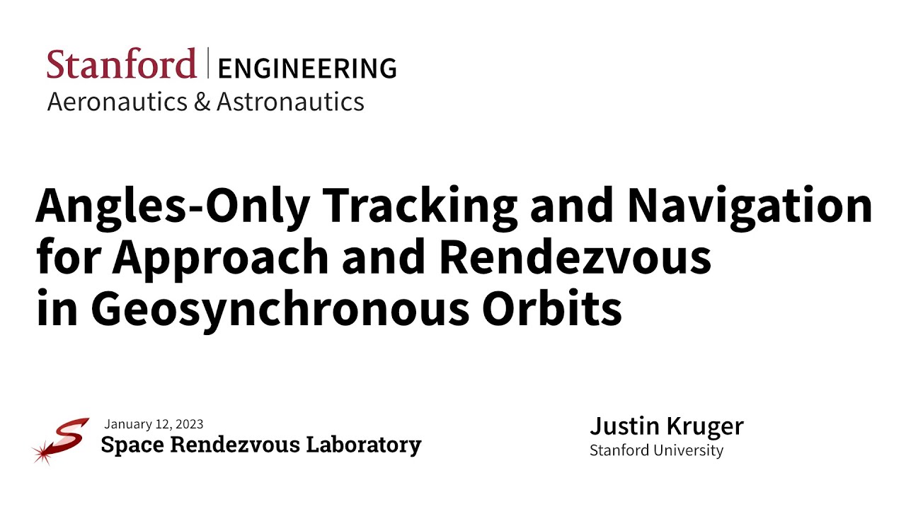Angles-Only Tracking & Navigation for Approach & Rendezvous in Geosynchronous Orbits - Justin Kruger