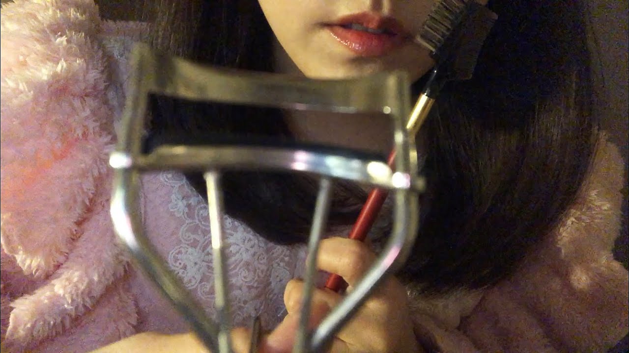 ASMR 눈 감아봐 눈화장 해줄게 (뷰러,마스카라, 눈썹) 노토킹 Eyelash Curler asmr no talking ビューラー
