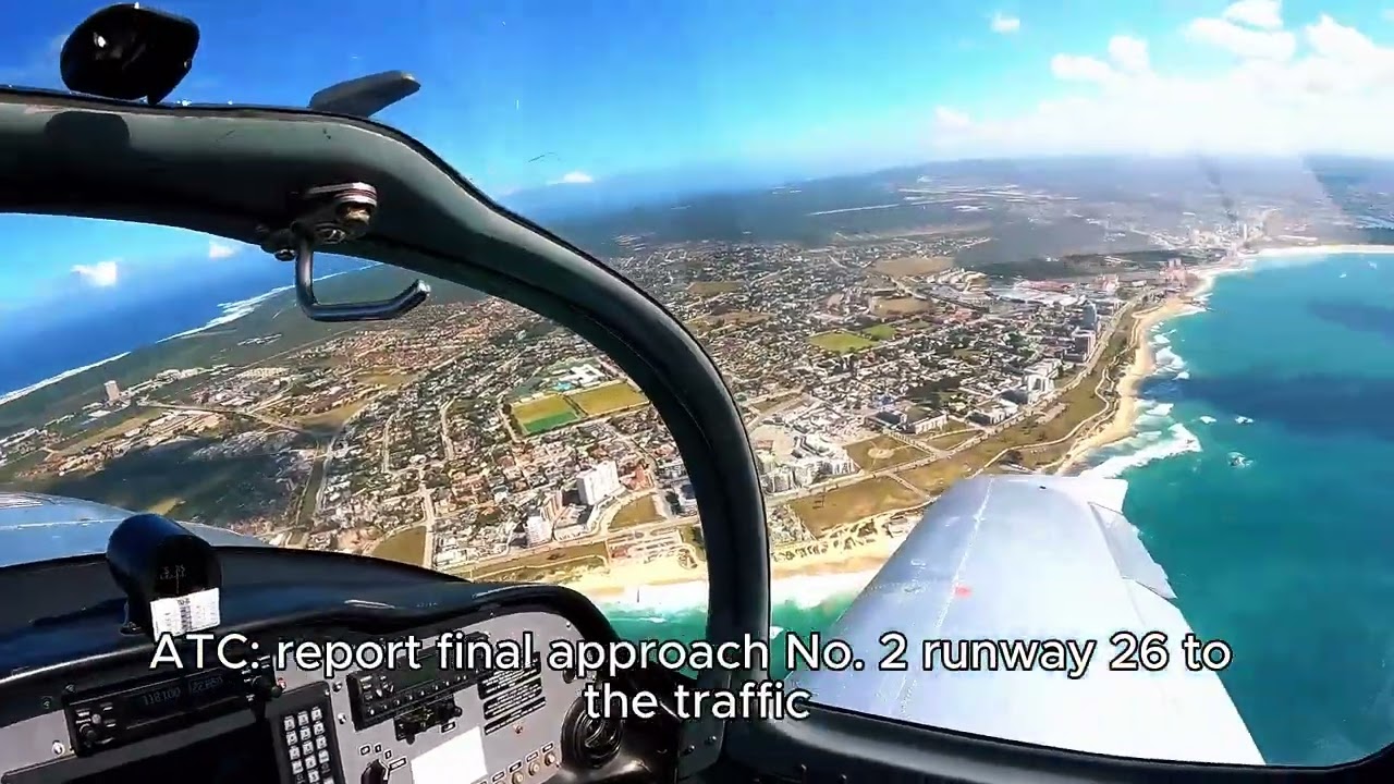 Полеты по кругу с радиообменом и субтитрами. Madiba bay school of flight. Обучение на пилота в ЮАР.