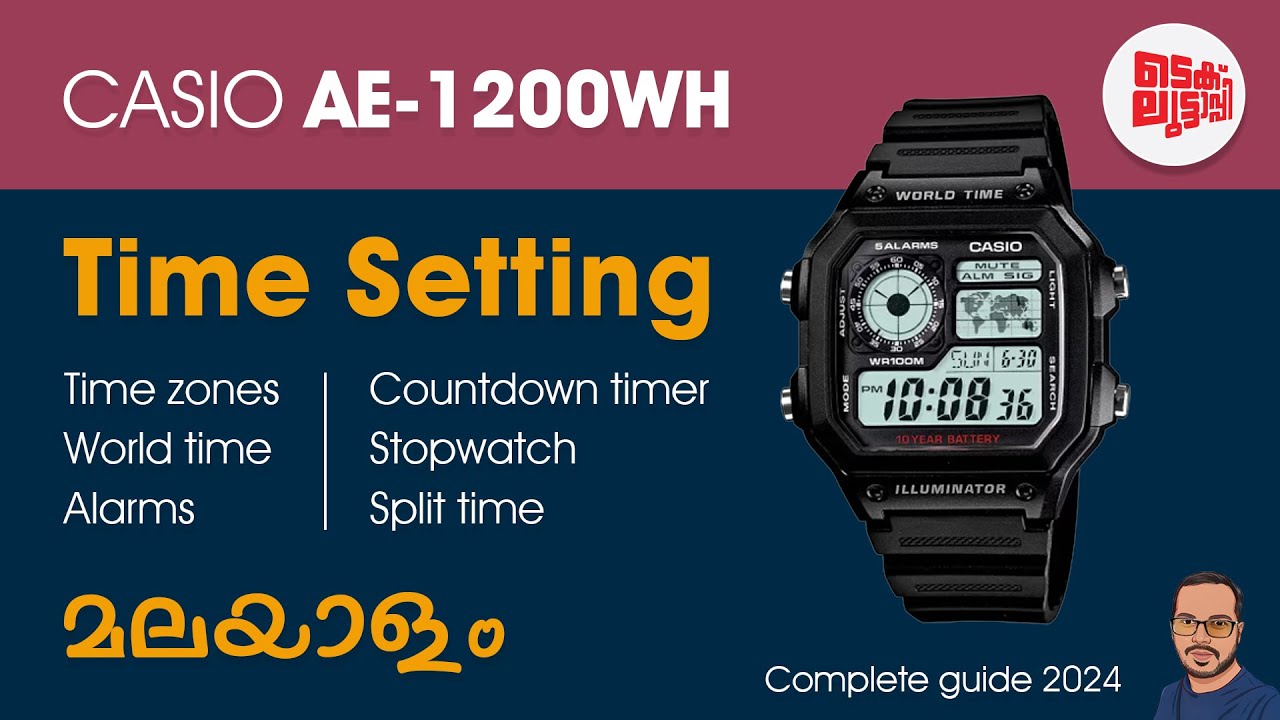 CASIO AE-1200WH Time Setting മലയാളം #shorts #watch #malayalam