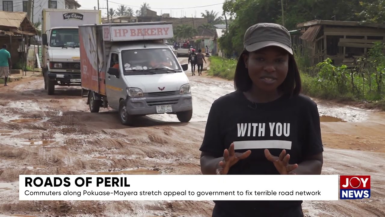 Roads of Peril: Commuters along Pokuase-Mayera stretch appeal to govt to fix terrible road network